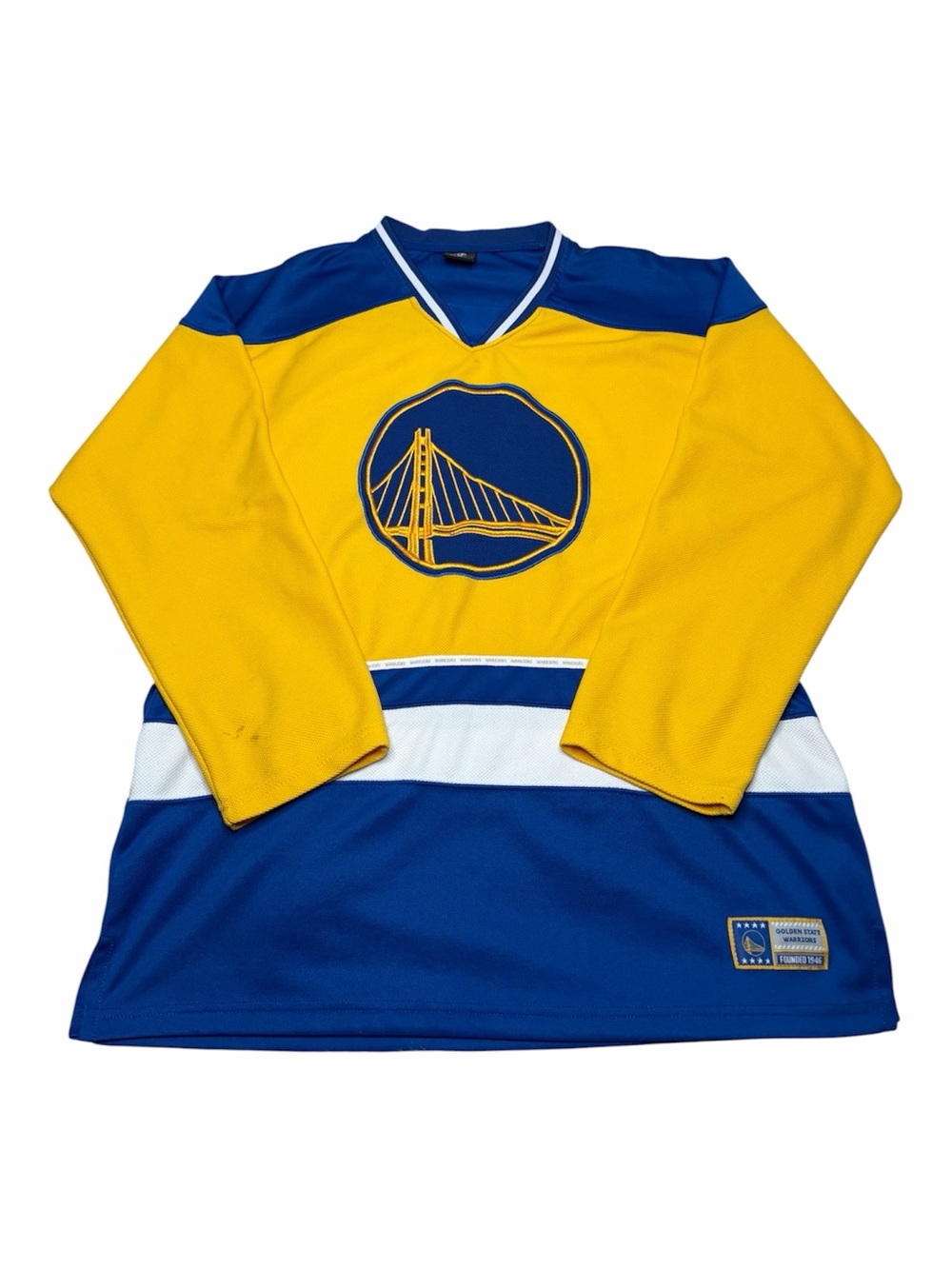 golden state warriors hockey jersey men’s size xl